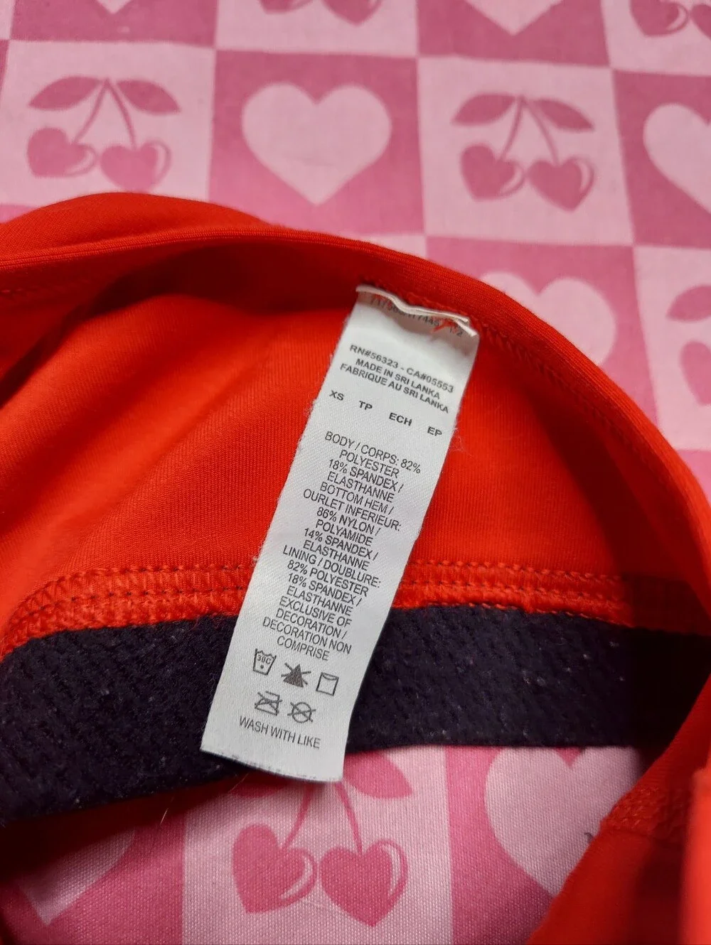 Nike Red Sports Bra with Black Band and Swoosh